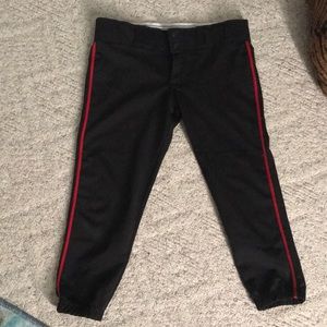 Black Easton softball pants. Size adult medium